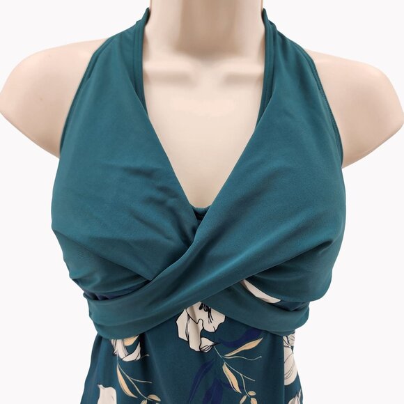 Cupshe Women’s Large 8/10 Floral Halter One Piece Swimsuit NWT - Picture 2 of 10